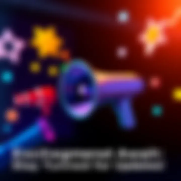 A vibrant graphic showing a megaphone and colorful announcements, symbolizing upcoming news and updates