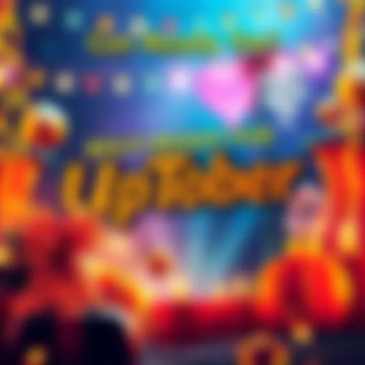 Colorful graphic representing the excitement of UpTober with festive elements and announcements