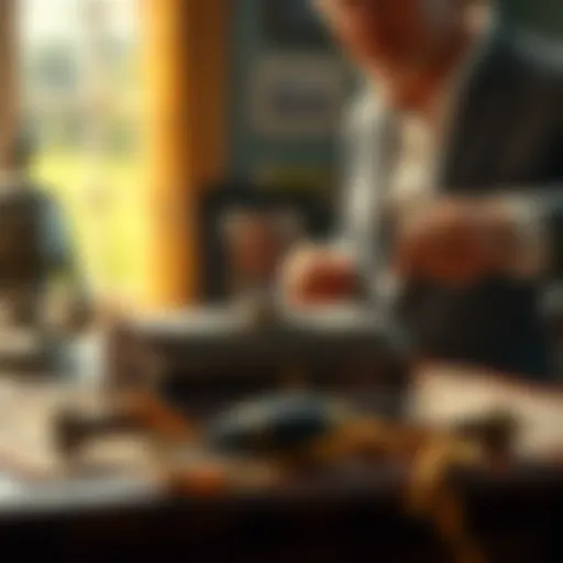 A family member holds a vintage item, pondering its restoration value