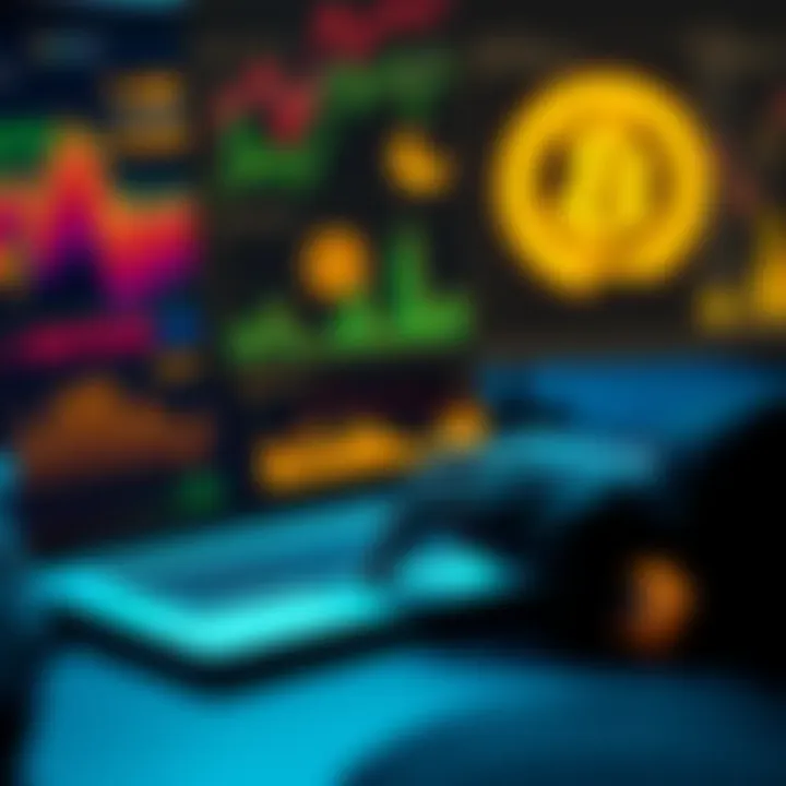 A person analyzing Fartcoin investment strategies with charts and graphs on a laptop