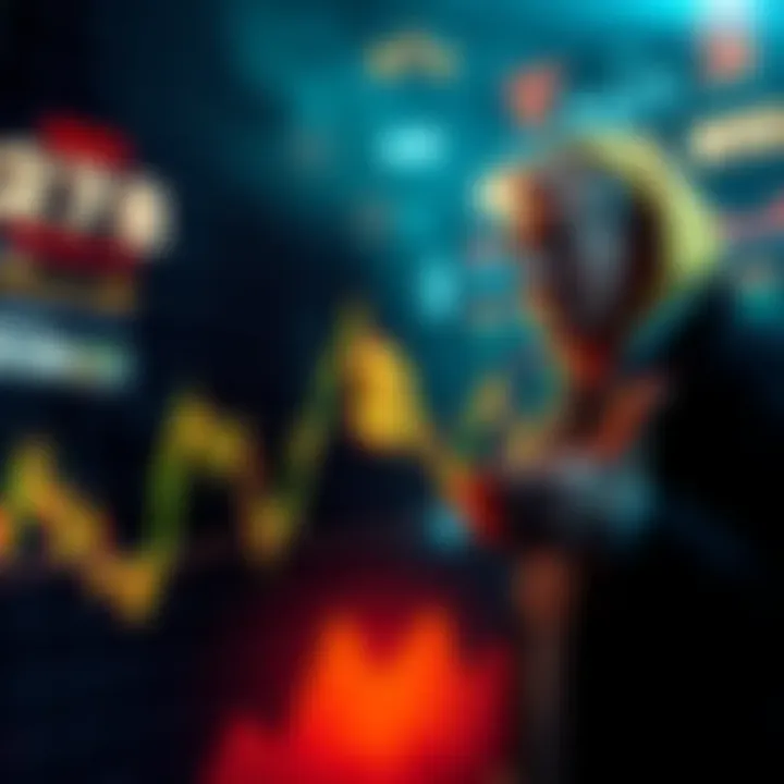 A graph showing Bitcoin price drops during market corrections with investors looking worried