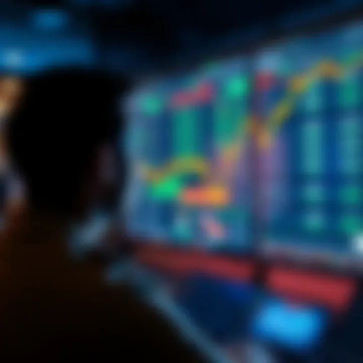 Graphic showing a person looking at a computer screen displaying trading options, highlighting a 2% spread.