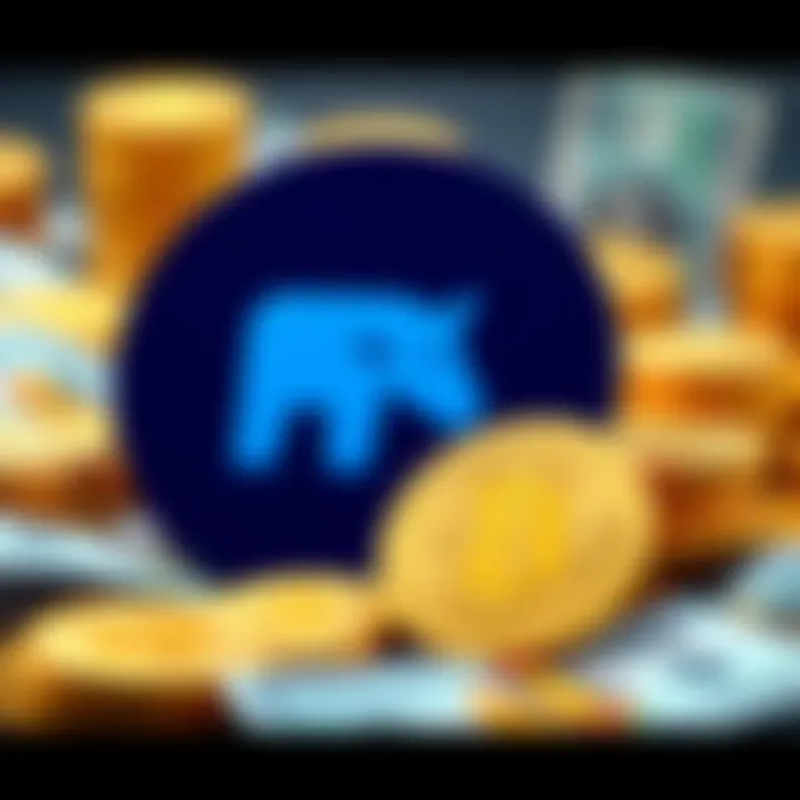 Figma logo with Bitcoin coins and cash notes, symbolizing their large BTC treasury and cash reserves