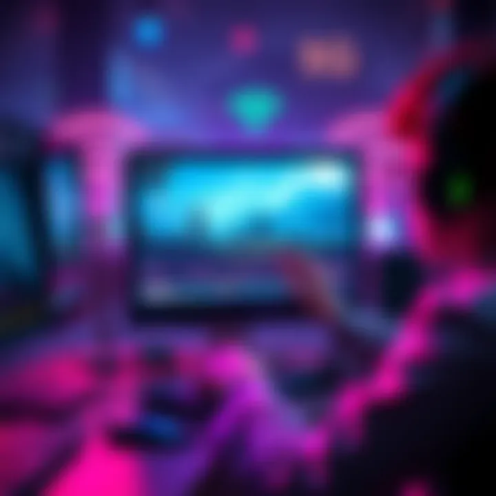 A person troubleshooting game loading problems on a computer with WiFi and 5G signals in the background