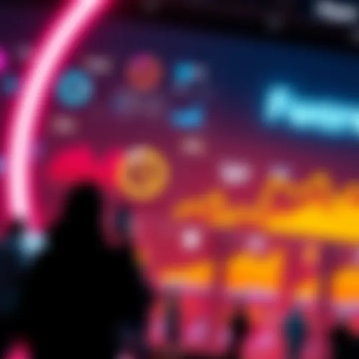 A visual representation of rewards collected on Sceptre for Flare, showing charts and people engaging with the program.