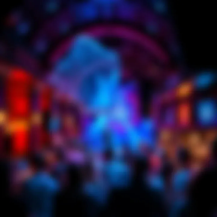 A lively music venue in Folkestone filled with people enjoying live performances and socializing.