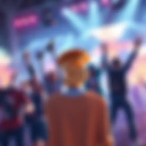 A visual representation of a popular free-to-play game celebrating its milestone of surpassing the $10 mark with enthusiastic players in the background.