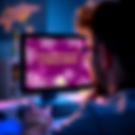 A person looking at a computer screen with a frozen bank account message while trying to buy Bitcoin.