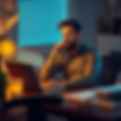 A thoughtful person sits at a desk, looking at a Bitcoin chart on their laptop, with a large inheritance check beside them, reflecting on financial decisions.