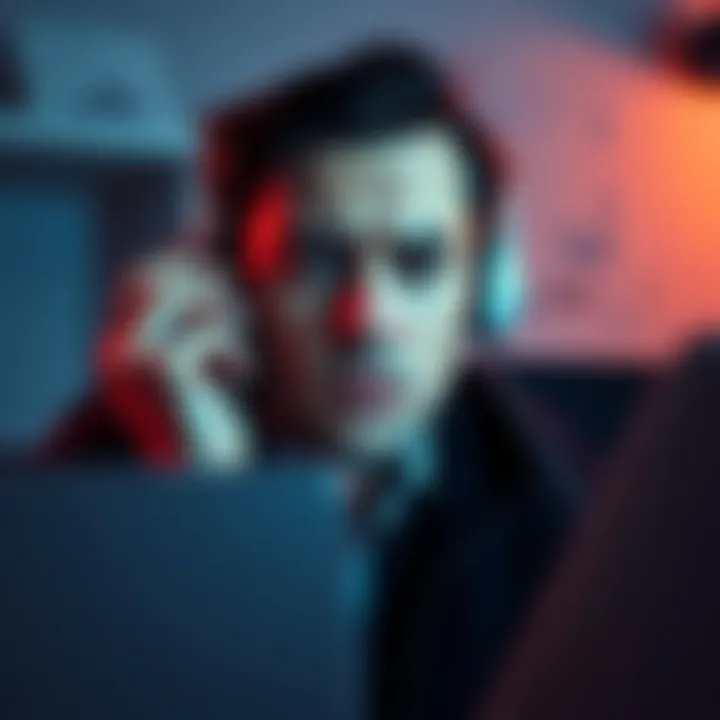 A person looks confused while talking on the phone, surrounded by paperwork related to Coinbase account issues.