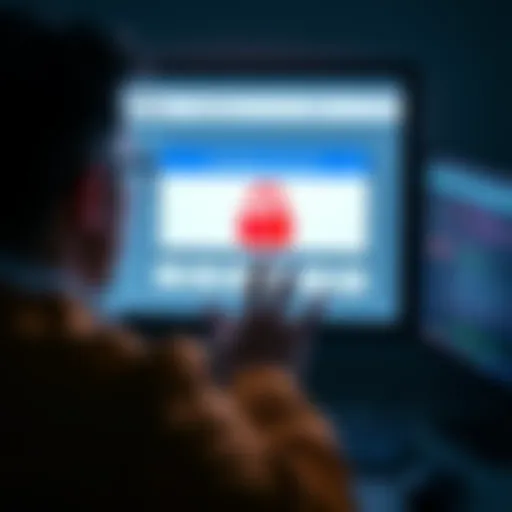 A person looking frustrated at a computer screen with a locked Coinbase account message, showing multiple document requests, symbolizing the verification loop.