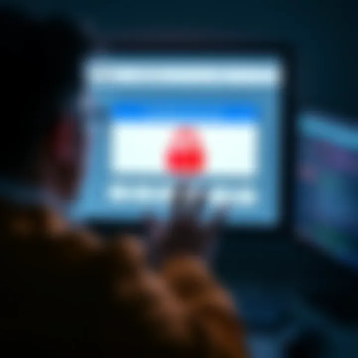 A person looking frustrated at a computer screen with a locked Coinbase account message, showing multiple document requests, symbolizing the verification loop.