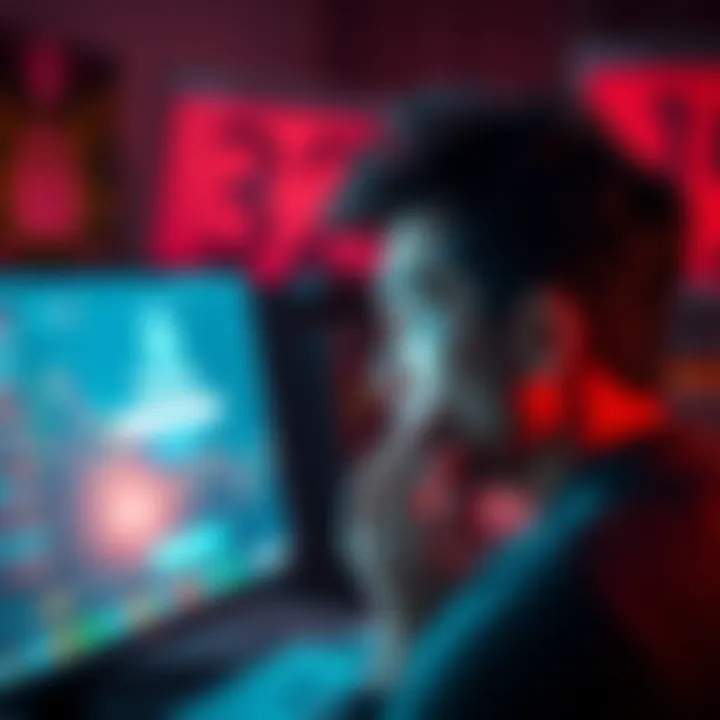Individual looking frustrated at a computer screen showing a login error for Kucoin