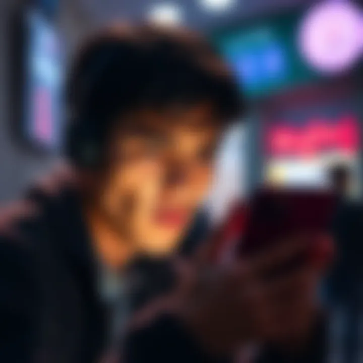 A person looking at their phone with a worried expression, showing a notification about a pending transaction.