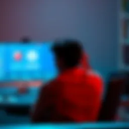 A person sitting at a desk, looking stressed while staring at a computer screen showing MetaMask and OpenSea logos, representing a lost digital wallet experience