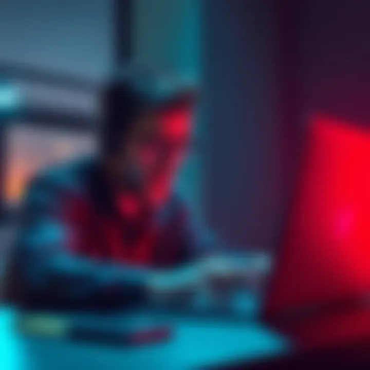 A person expressing frustration while contacting customer support on a laptop after a firmware update ruined their device