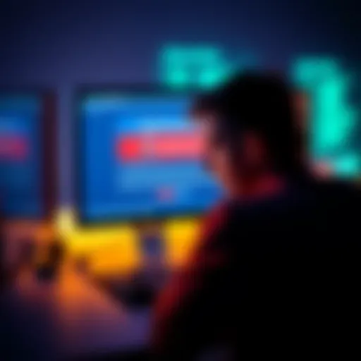 A worried person looking at their computer screen with a locked account message from Gemini, reflecting frustration over referral rewards issues.
