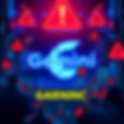 Gemini logo surrounded by warning signs and frustrated users expressing their concerns about account locks and unresponsive support.