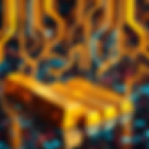240,000 ounces of digital gold represented by gold bars against a tech-inspired backdrop