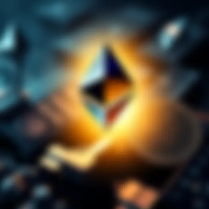 Goldman Sachs and JPMorgan logos with Ethereum symbol in the center, representing their interest in cryptocurrency for stablecoin operations.