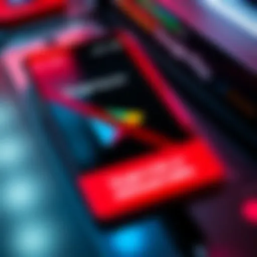 A smartphone displaying the Google Play Store with a warning sign about unlicensed wallets