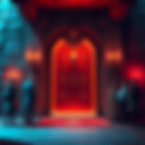 Grand Crow Sage shows the third door for the CAW community, with excited people around looking for clues and prizes.