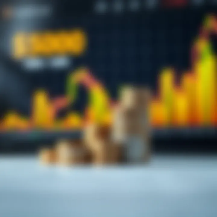 A graphic showing a growing stack of coins representing investment growth from $1000 to $5000 with a chart in the background.