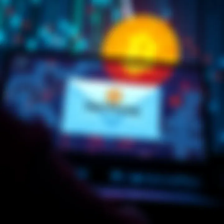 Email from Hal Finney to Satoshi from 2008 shown on a digital screen with a Bitcoin logo