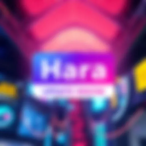 A notification banner showcasing Hara's new update with a vibrant design and important features highlighted