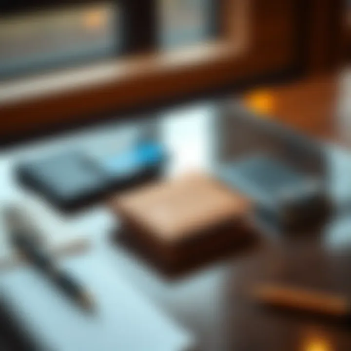 A comparison of two hardware wallets, one expensive and one cheaper, placed on a table with a notepad and pen nearby, symbolizing investment choices.