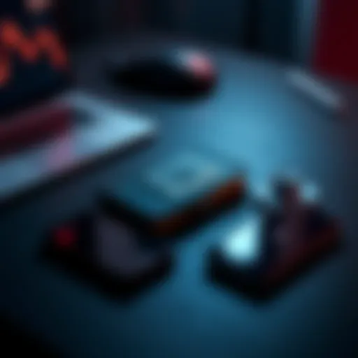 A hardware wallet sits on a table next to a laptop and smartphone, symbolizing crypto security options for 2025