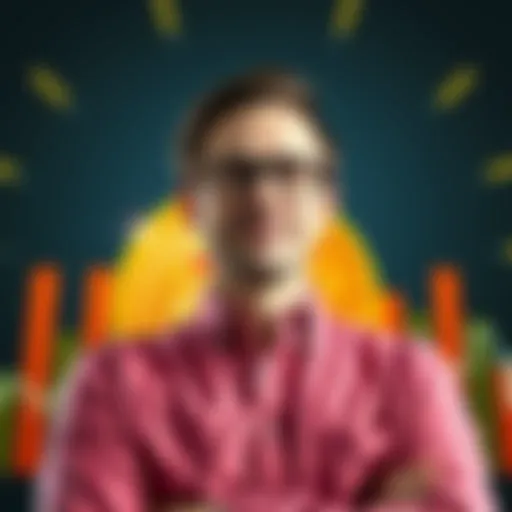 A Harvard economist stands in front of a digital Bitcoin symbol, displaying a confident expression after making a $116 million investment in cryptocurrency.