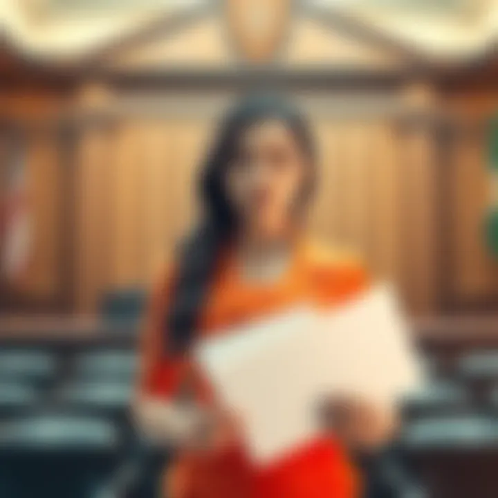 Hawk Tuah Girl in Solana Lawsuit Hawk Tuah Girl stands in front of a courtroom, holding legal documents with a determined expression, symbolizing her involvement in the Solana meme coin lawsuit.