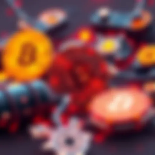 Visual representation of HBAR acting as a trust-enhancing machine for Bitcoin, with digital symbols illustrating connectivity and innovation in cryptocurrency.