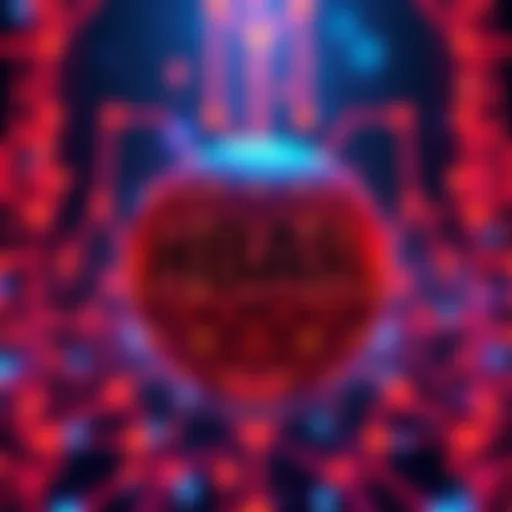 Concept showing HBAR logo merging with artificial intelligence symbols, representing the connection between technology and innovation for AI solutions.