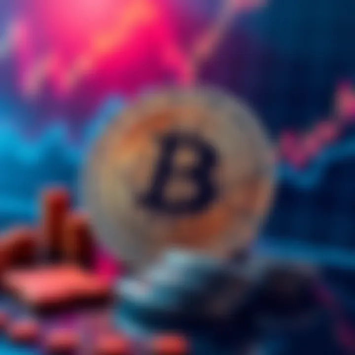 Digital representation of HBAR cryptocurrency with investment graphs in the background