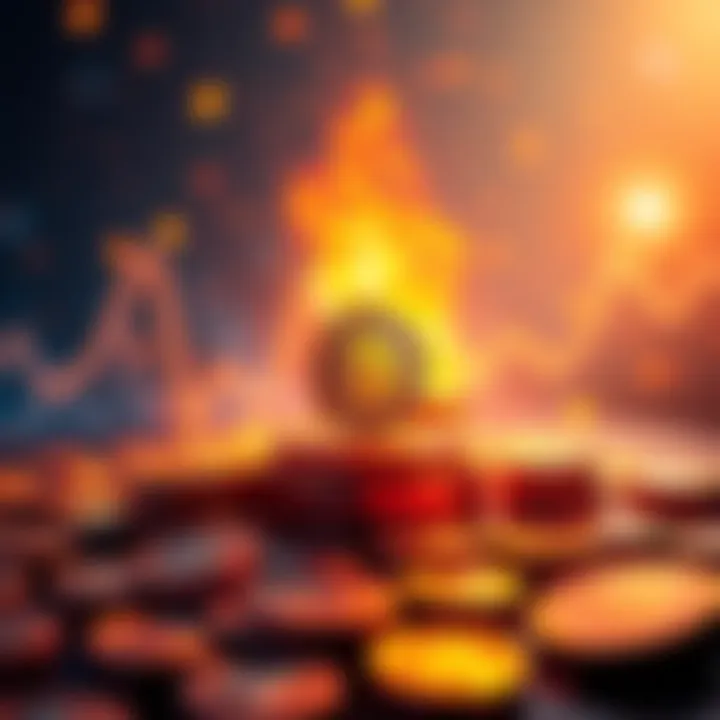 Visual representation of cryptocurrency rewards with HBAR staking