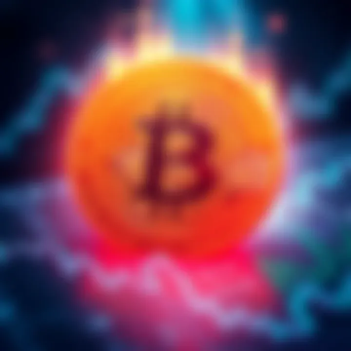 A graph showing Hedera's price stagnation at 19 cents compared to Bitcoin's soaring value