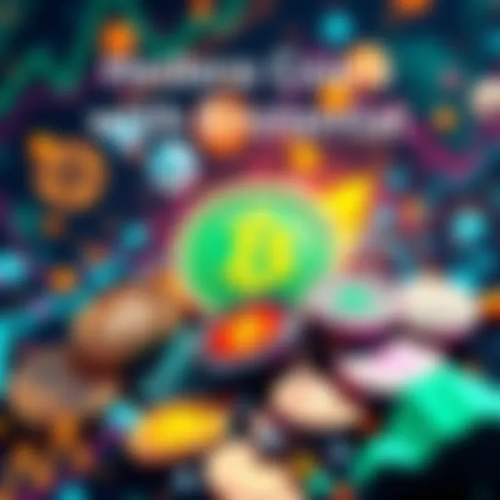 Colorful graphic showing various coins in the Hedera ecosystem, highlighting their potential for growth