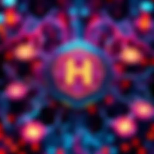 A visual representation of Hedera technology, showing blockchain elements and digital connections