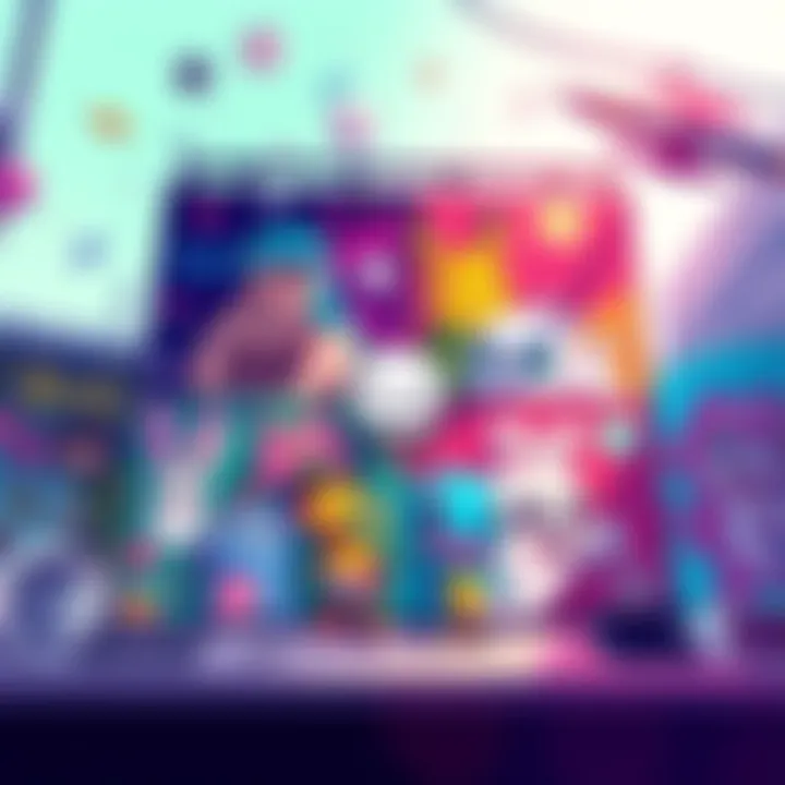 Vibrant illustration showcasing animated characters and colorful murals related to $HEGE meme coin