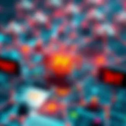 A visualization of the Helium network with devices connected, showing HNT tokens being burned as part of its deflationary model.