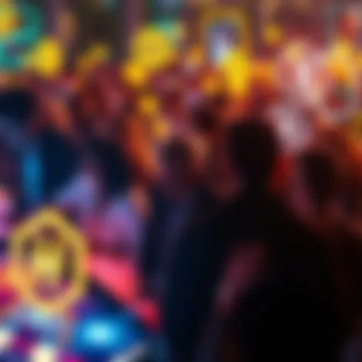 A vibrant digital graphic showing a diverse group of people engaging with cryptocurrency symbols, representing the Hex community and Richard Heart's influence.