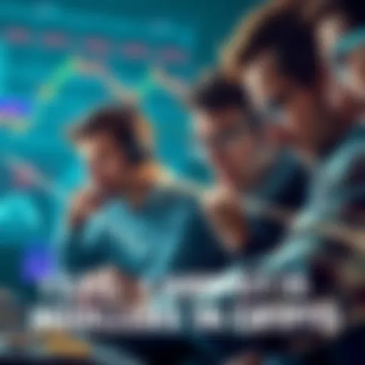 A group of crypto investors showing frustration while looking at price charts and digital currencies, expressing concern about market movements over 155 days