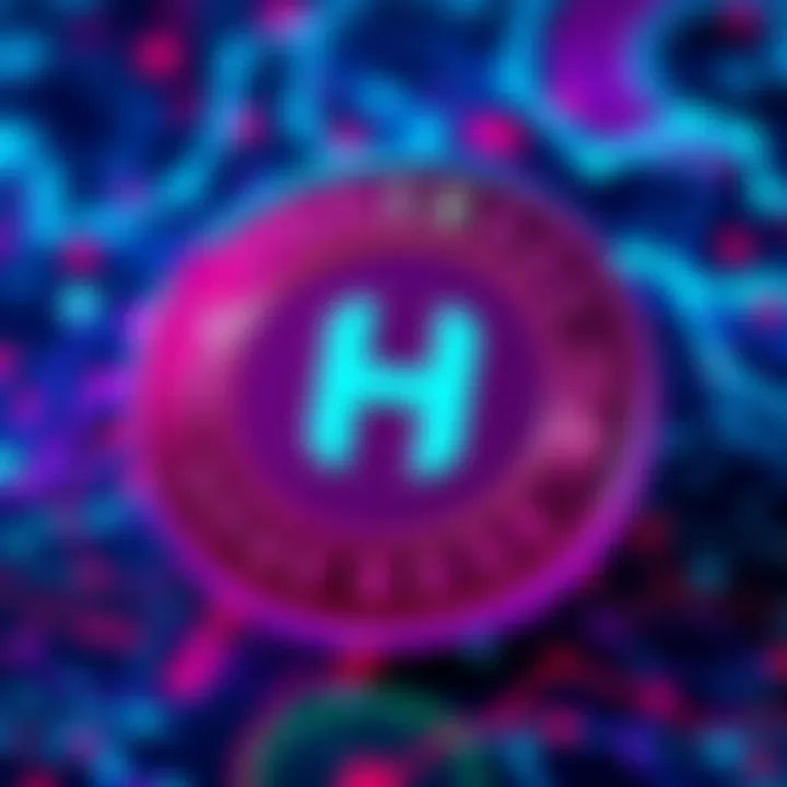 A visual representation of the HOGEBASE token with vibrant colors, showcasing its logo and symbol against a digital background.