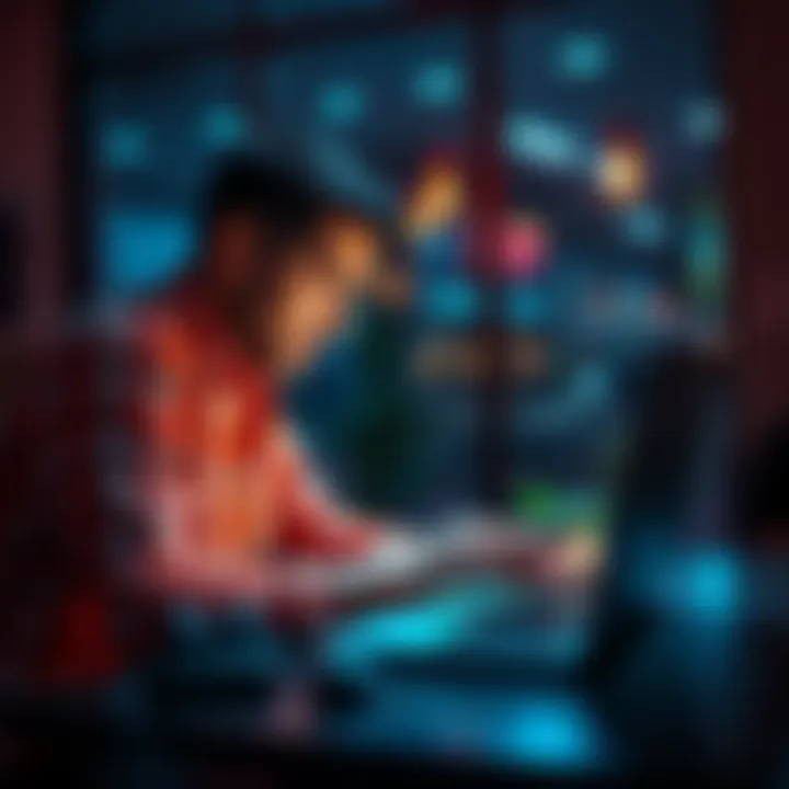 A person checking their earnings on a laptop while sharing internet connection through Honeygain.