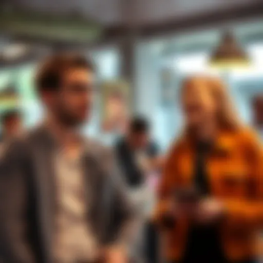 Two people in a casual discussion, one with a puzzled expression, and the other laughing, illustrating confusion and humor in conversation.