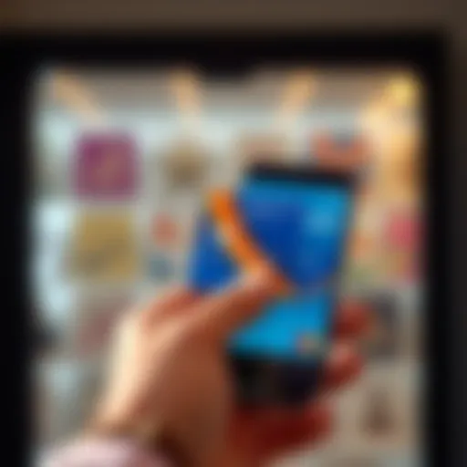 A hand holding an Indian forex card next to a smartphone displaying the Revolut app interface