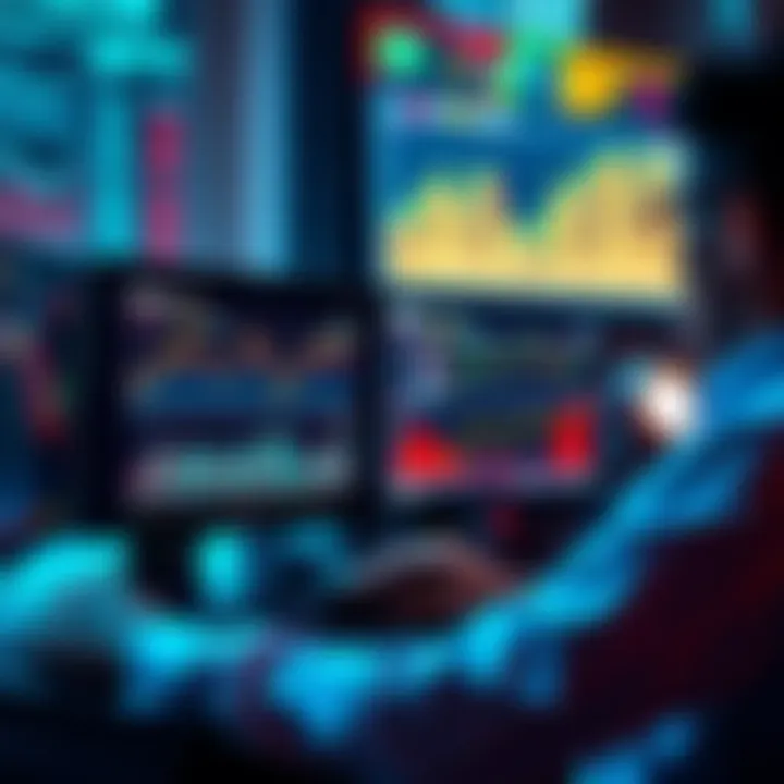 A person analyzing ZEC investment options on a computer, with charts and graphs displayed.