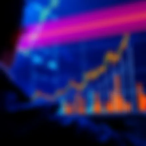 A person looking at a chart with altcoin prices rising, representing investment opportunities in cryptocurrency.